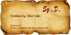 Székely Dorián névjegykártya